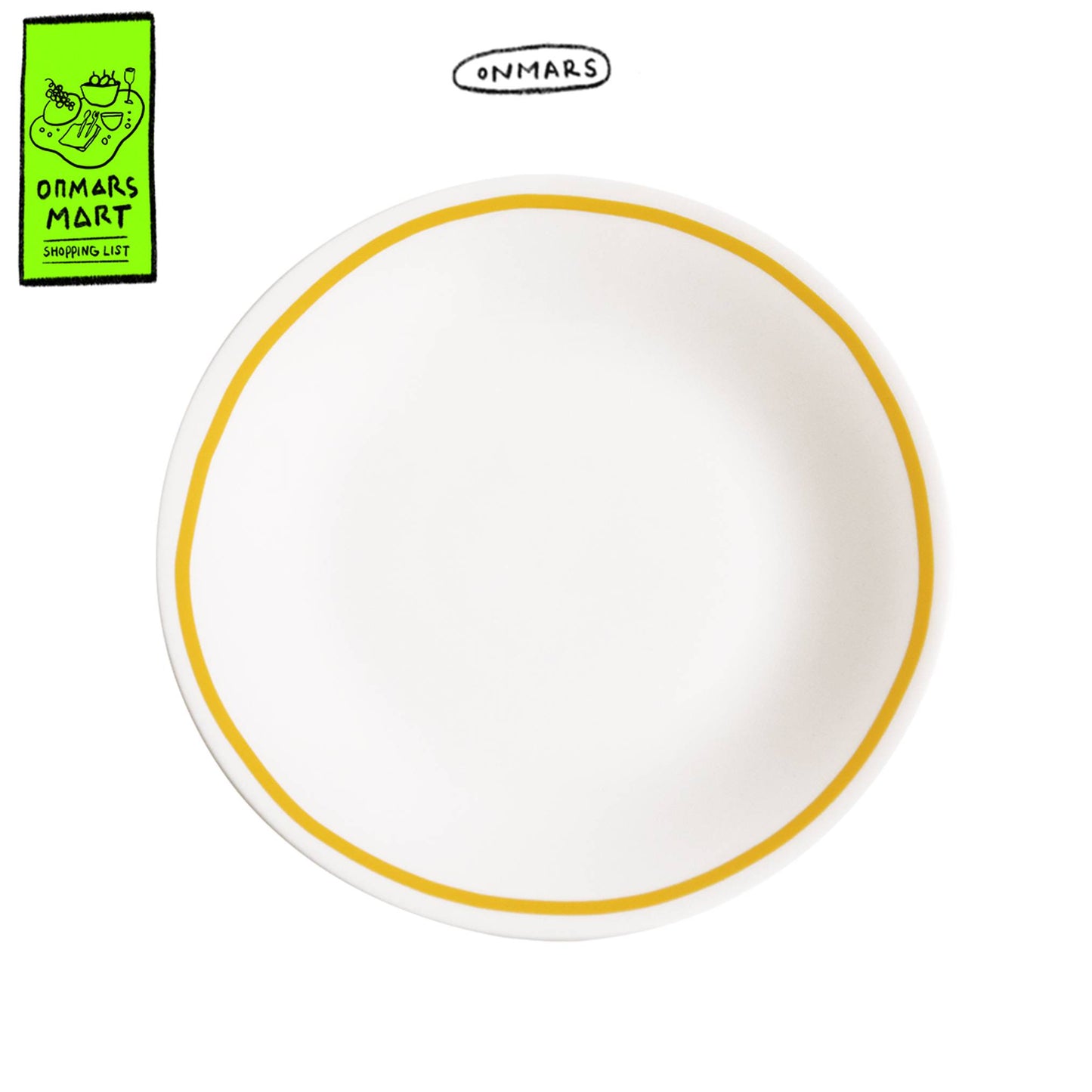 Yellow line plate (2 sizes)