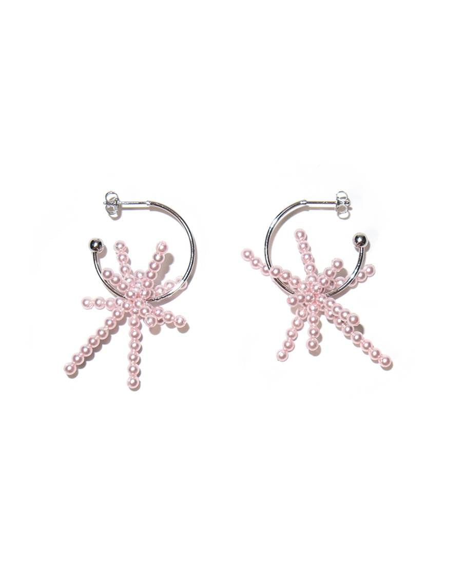 Signature pale pink motif Earrings(mini)│시그니처 페일 핑크 모티브 귀걸이(미니) - Pauline Louise 폴린루이즈 - CAVA LIFE