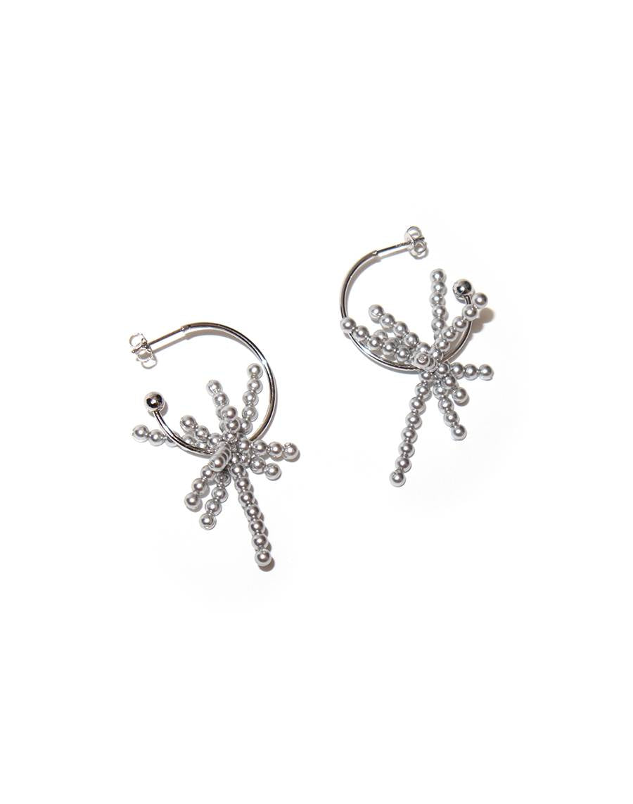 Signature silver motif Earrings(mini)│시그니처 실버 모티브 귀걸이(미니) - Pauline Louise 폴린루이즈 - CAVA LIFE