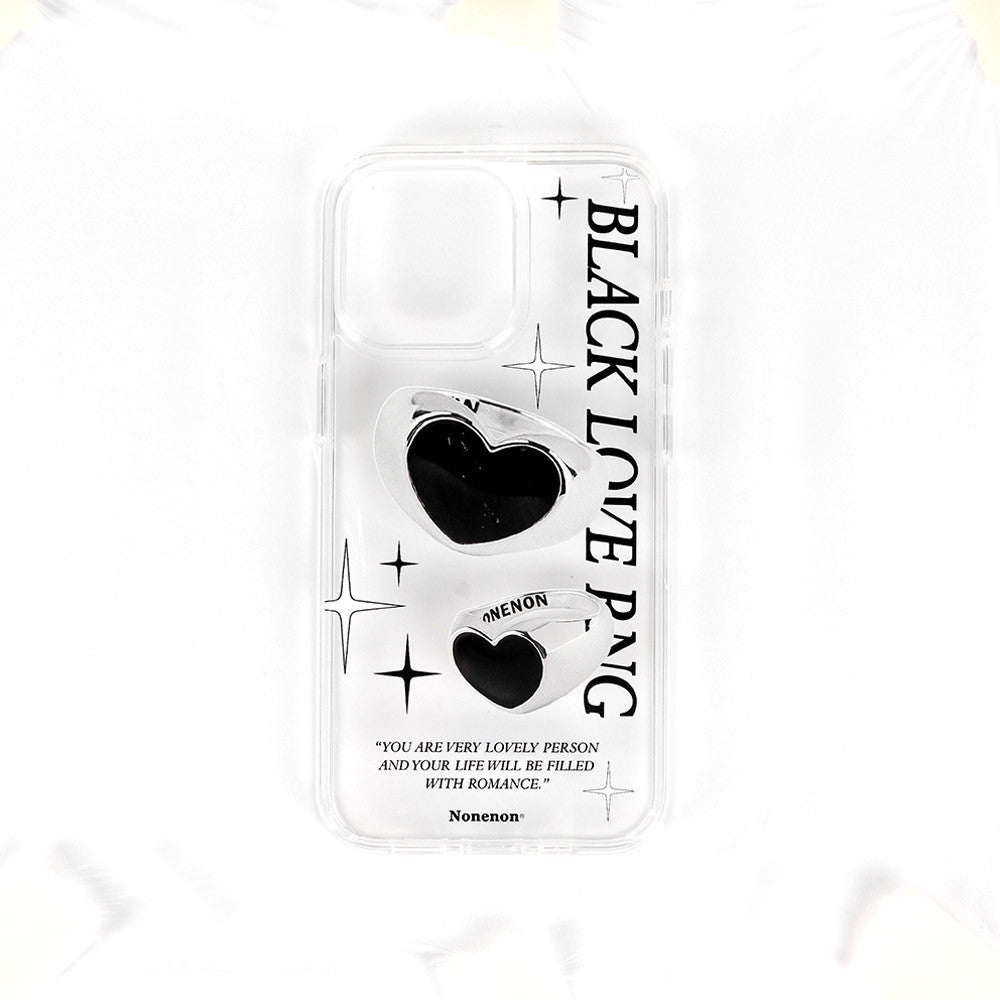 BLACK LOVE RING CASE - NONENON 논논 - CAVA LIFE