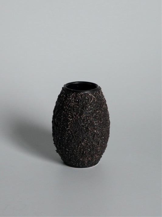 Texture oval mini jar (vintage black) - Shinyejiceramics 신예지 - CAVA LIFE