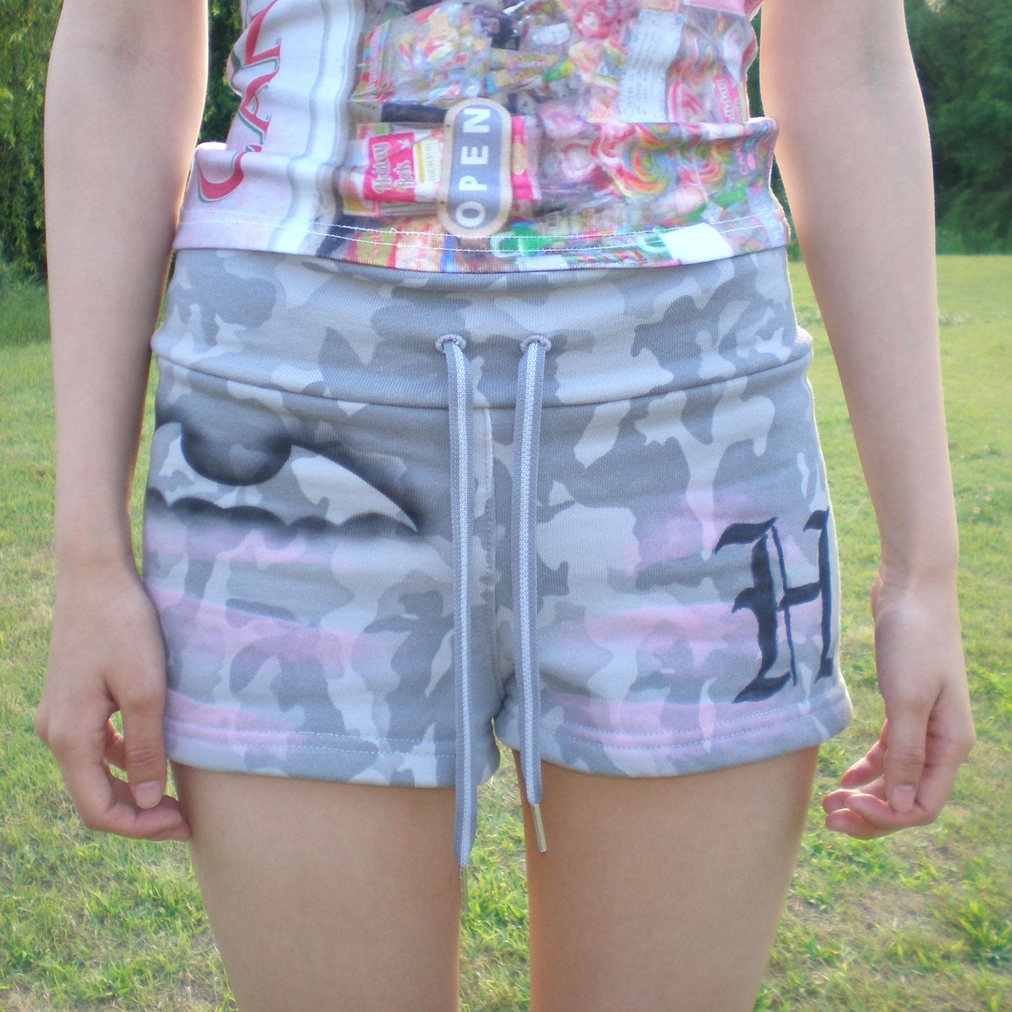 Painted Micro Shorts- Camo