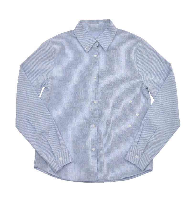 EXTRA BUTTONS STRIPE SHIRTS (BLUE)