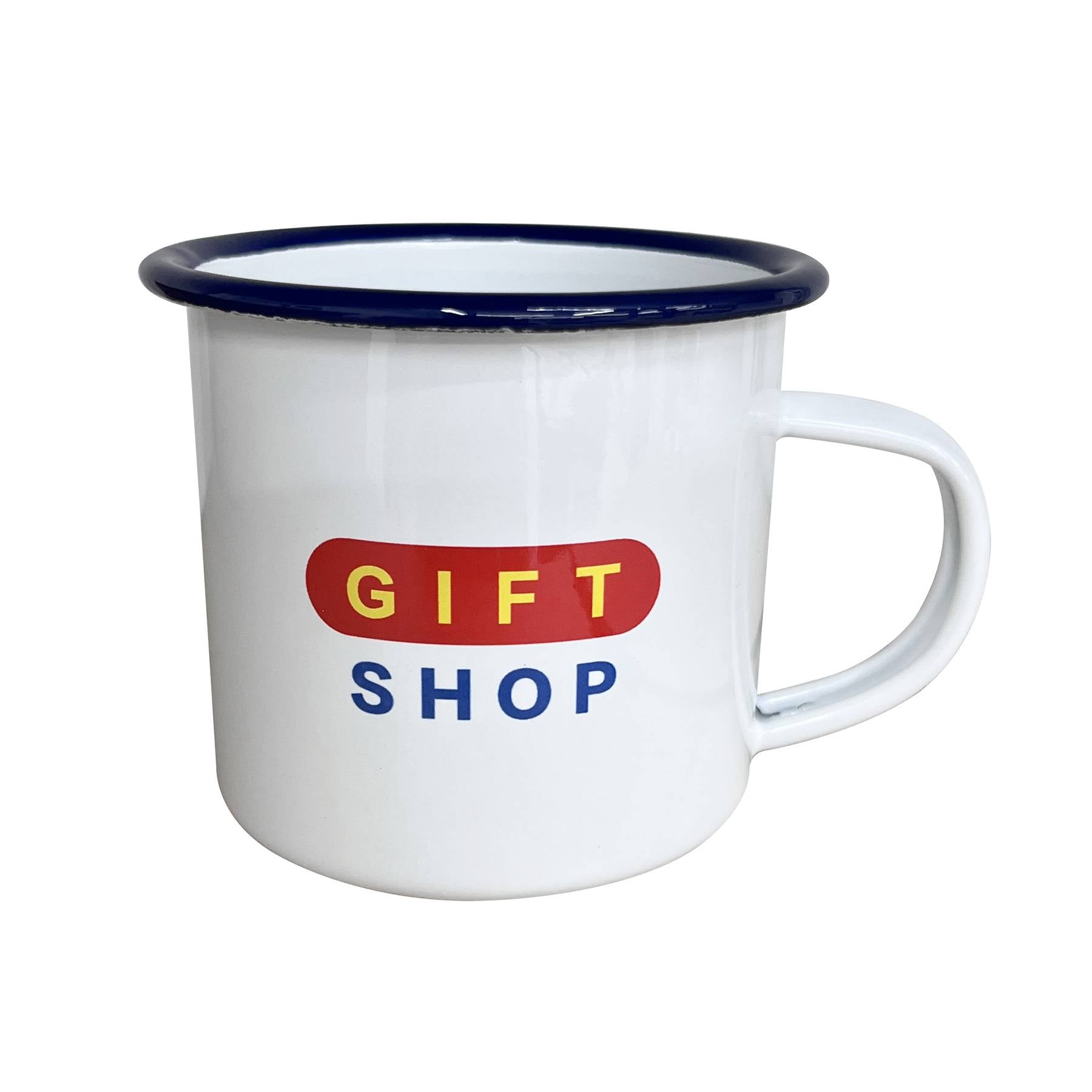 GIFTSHOP LOGO ENAMEL CUP - GIFTSHOP.WORKS - CAVA LIFE