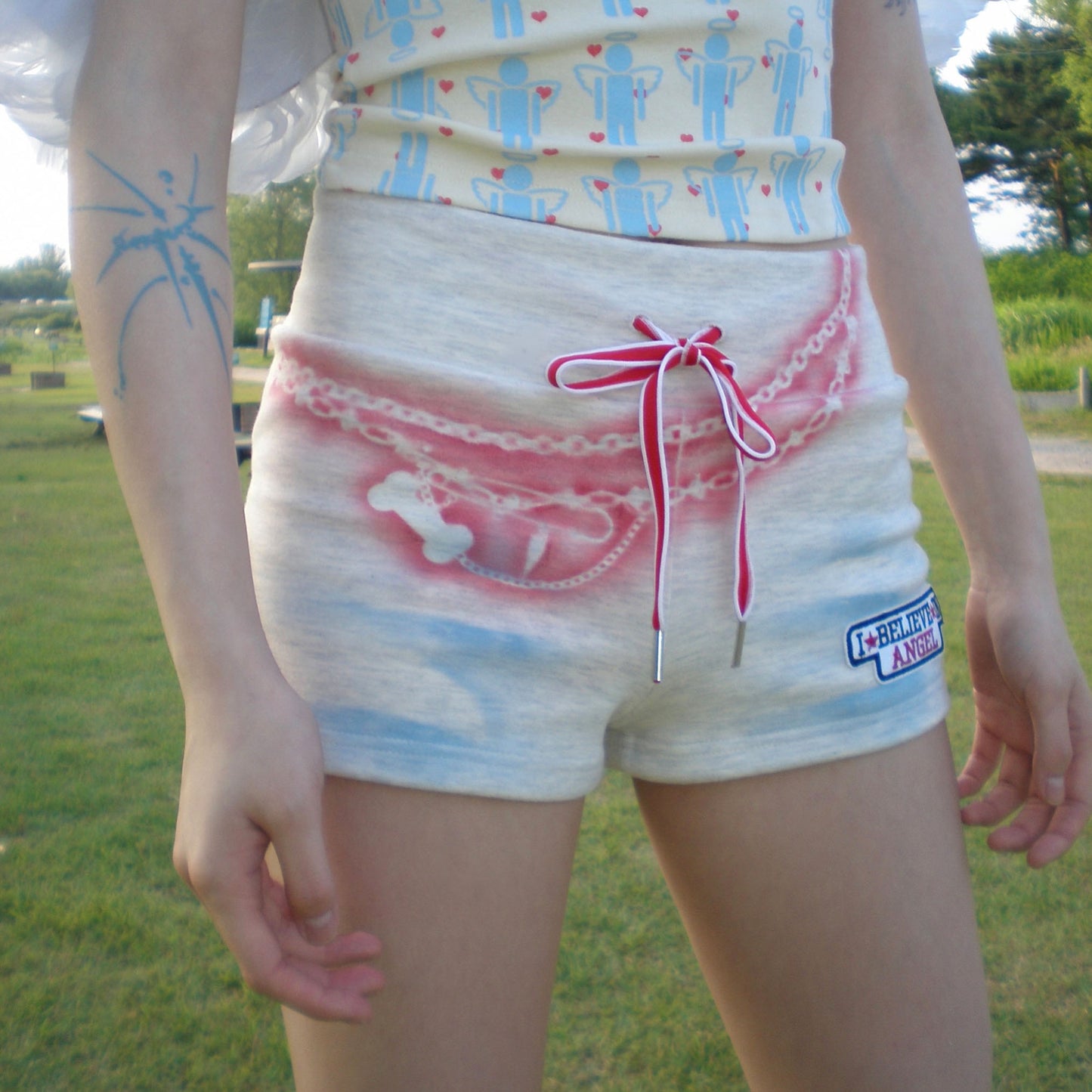 Painted Micro Shorts- Chain