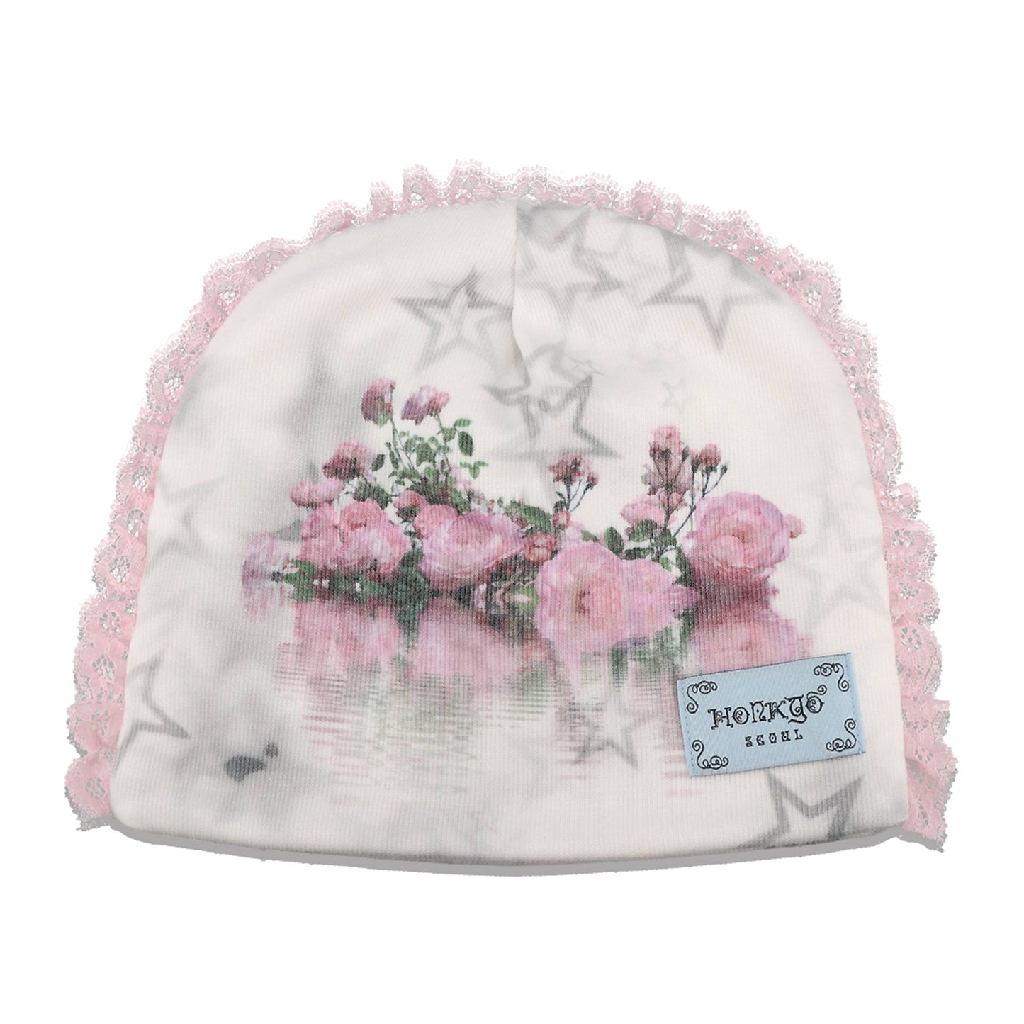 Hairy Beanie- Roses