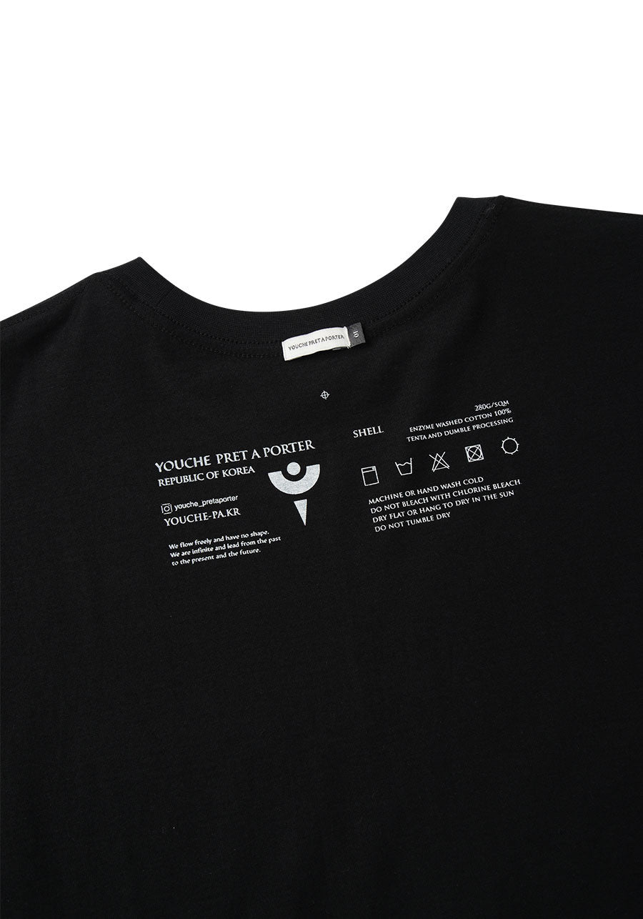 FL SHORT SLEEVE TEE BK - Studio.YPA / YOUCHE PRET A PORTER Studio.YPA / 유체 - CAVA LIFE