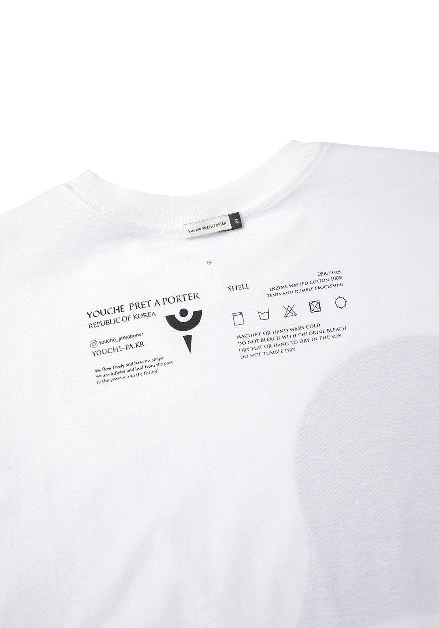 FL SHORT SLEEVE TEE WH - Studio.YPA / YOUCHE PRET A PORTER Studio.YPA / 유체 - CAVA LIFE