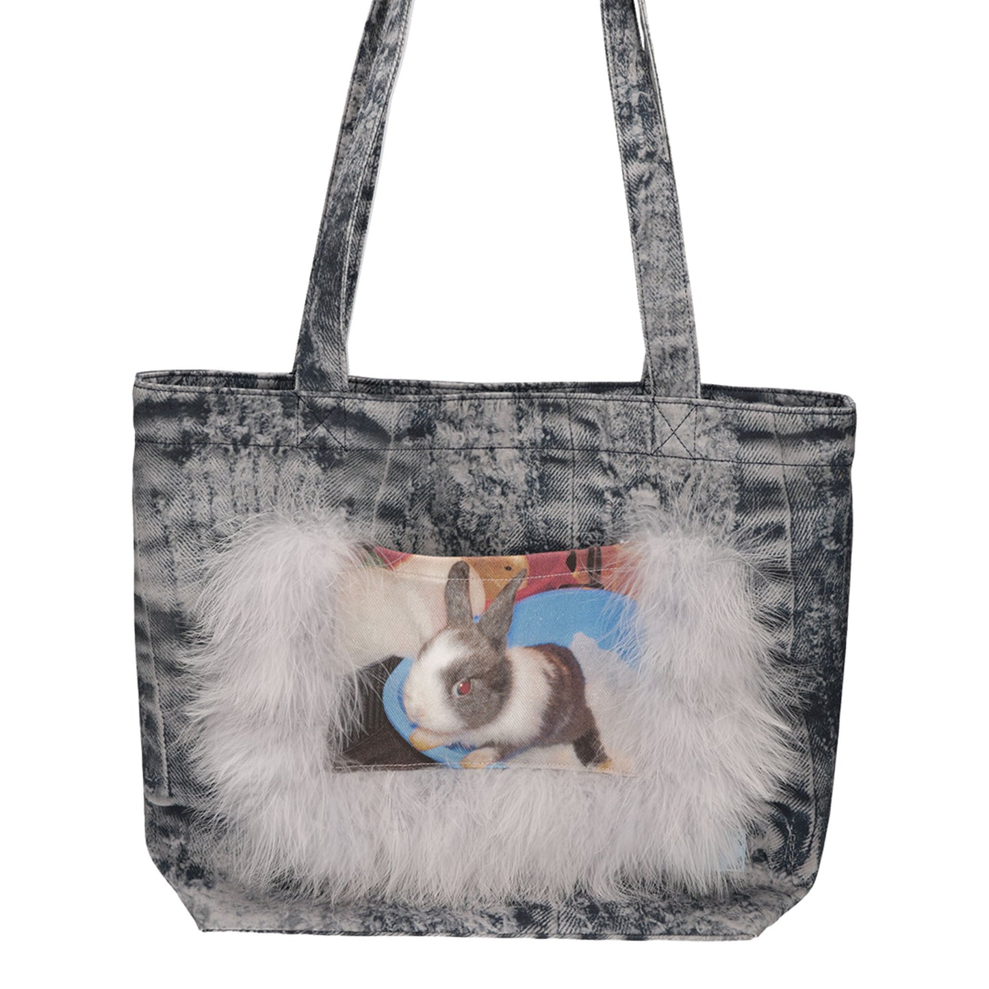 Fluffy Baby Rabbit Big Tote Bag