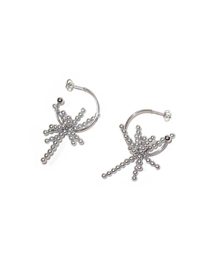 Signature silver motif Earrings(mini)│시그니처 실버 모티브 귀걸이(미니) - Pauline Louise 폴린루이즈 - CAVA LIFE