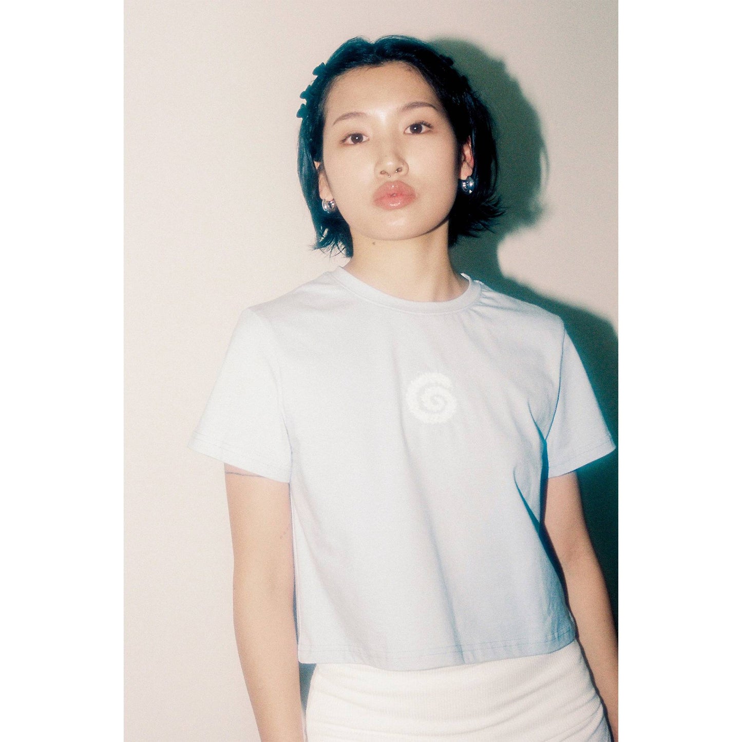 TAIL CROP TEE (BABY BLUE)