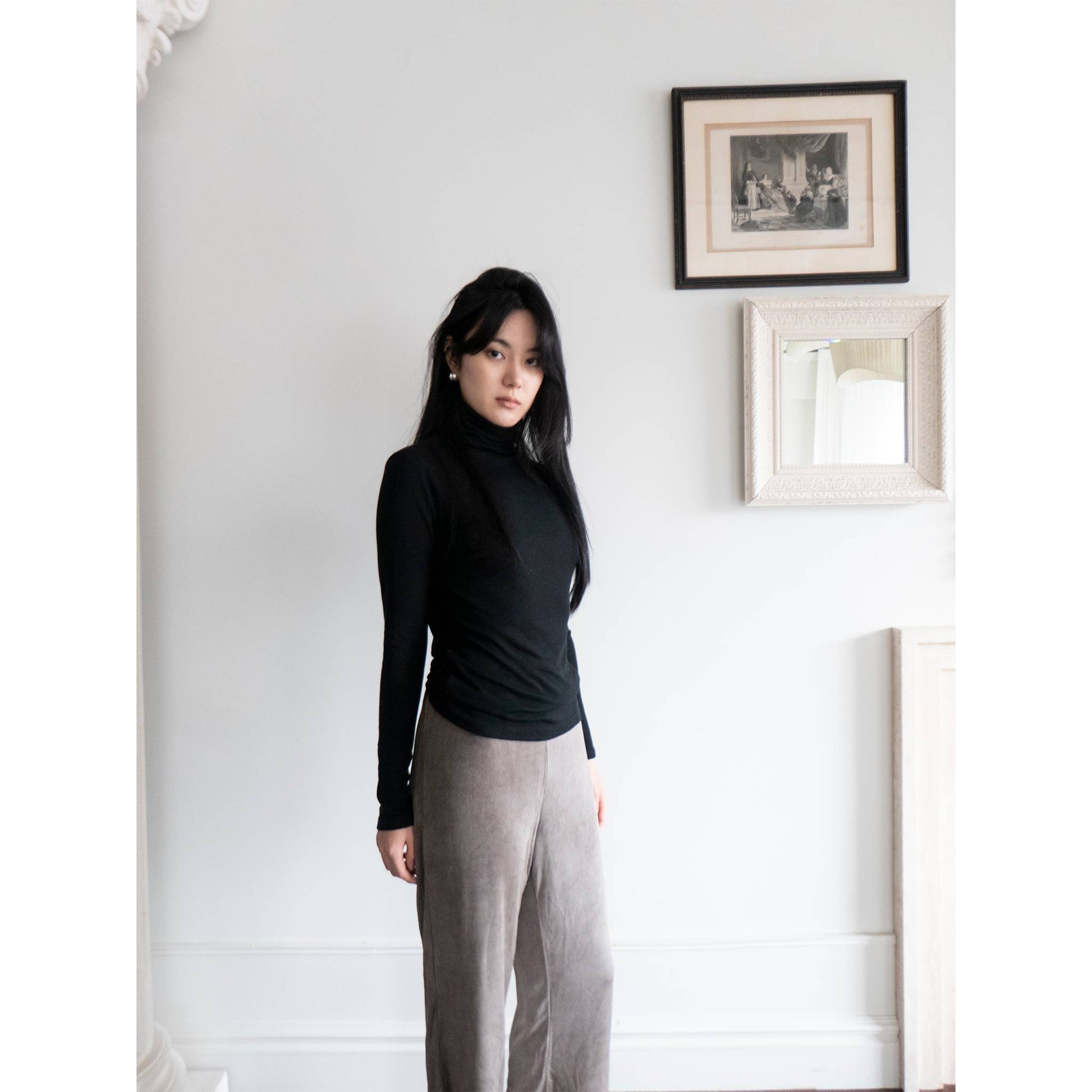 Modern Silk Pants - Taupe - PersonalLanguage 퍼스널랭귀지 - CAVA LIFE