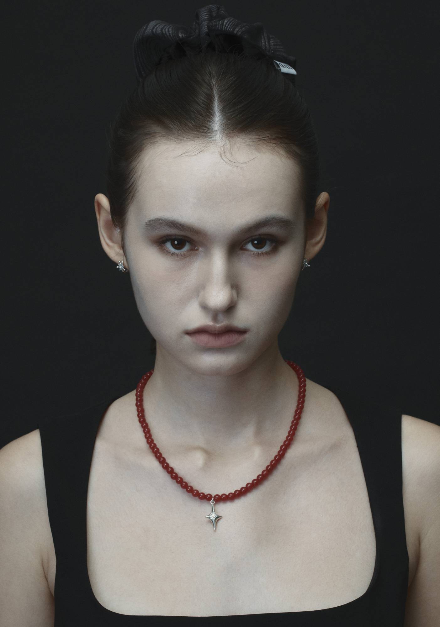 DUST DEVIL NECKLACE_RED I SILVER