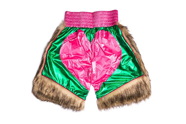 Once Again Metal Peach Faux Fur Boxer Brief Short - KIZIP 키집 - CAVA LIFE