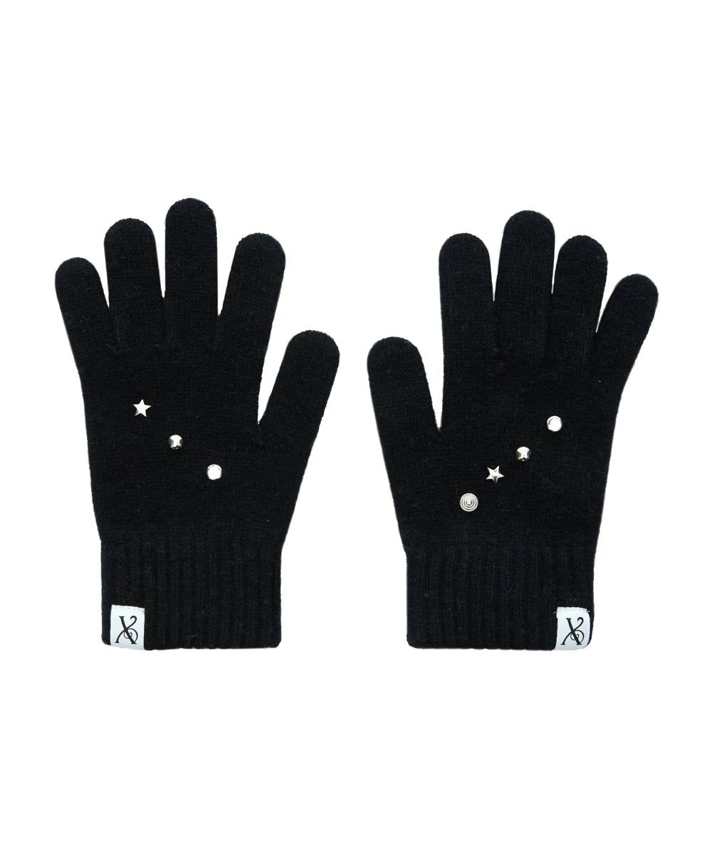 EDDY STUD GLOVES_BLACK