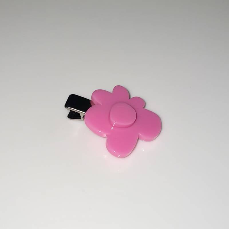 pink flower hair clip (1pcs)