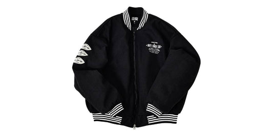 SMILING EYES VARSITY ZIP-UP JACKET