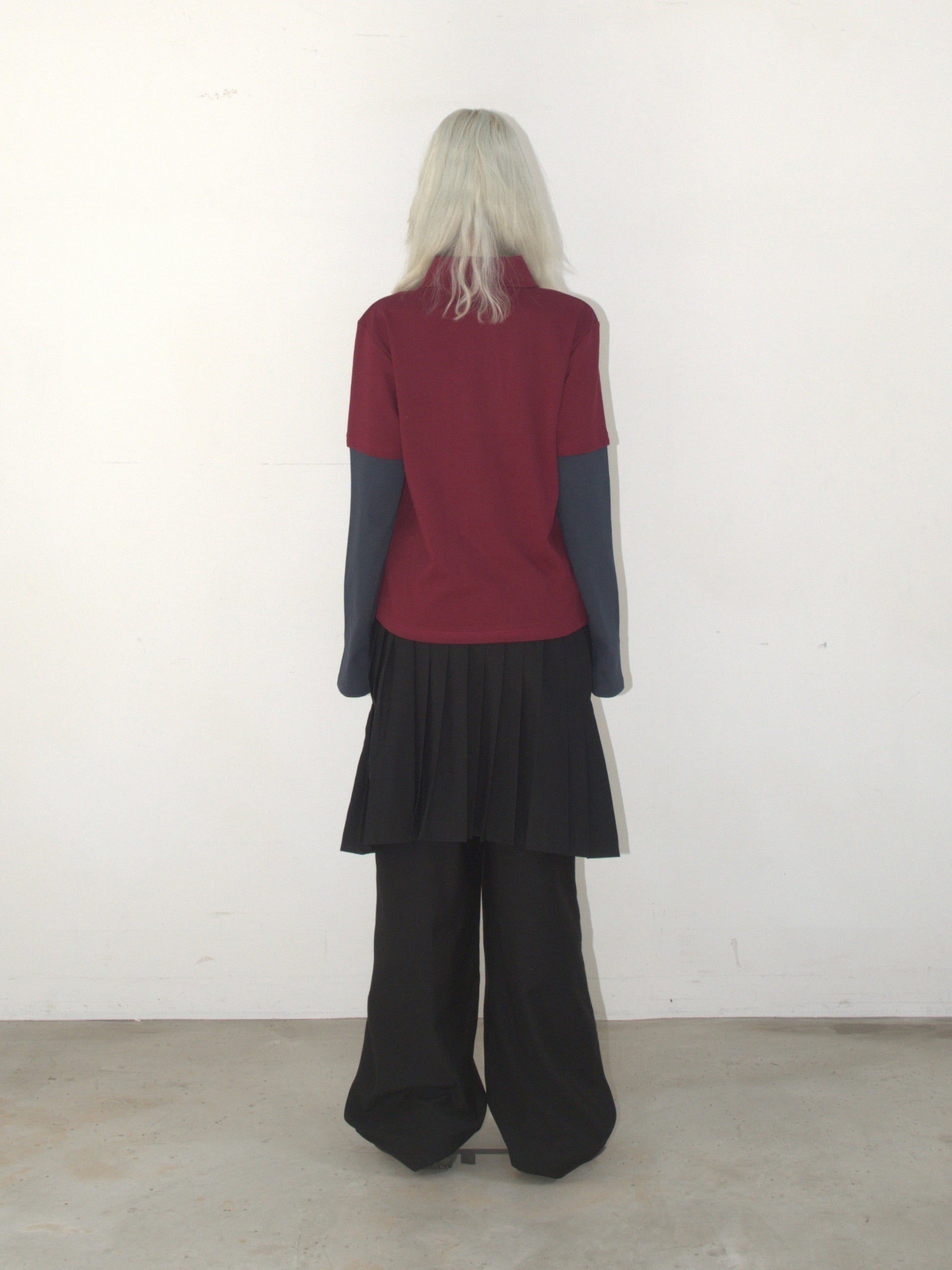 Heart PK layered long sleeve BURGUNDY - KATER 카터 - CAVA LIFE