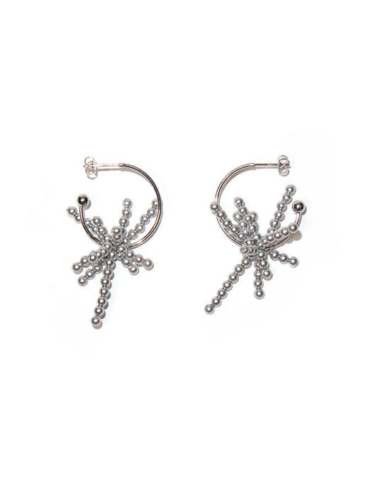 Signature silver motif Earrings(mini)│시그니처 실버 모티브 귀걸이(미니) - Pauline Louise 폴린루이즈 - CAVA LIFE