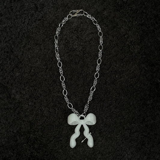 RIBBON NECKLACE (clear)