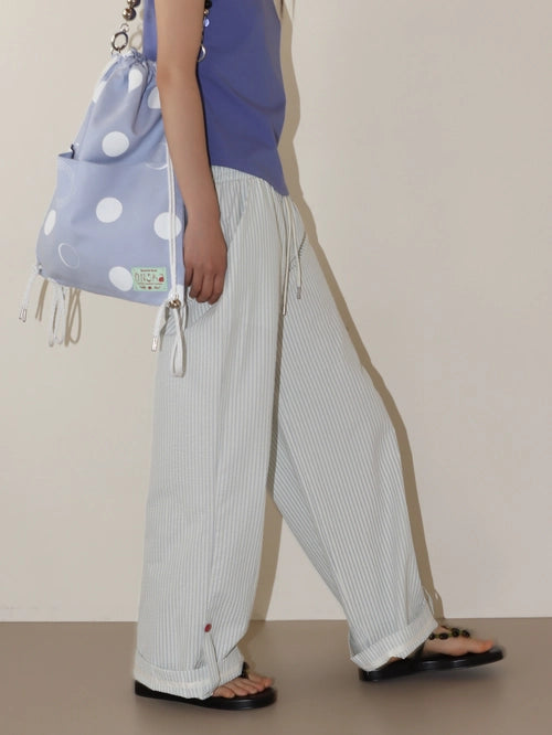 SEERSUCKER BUTTON PANTS (STRIPE)