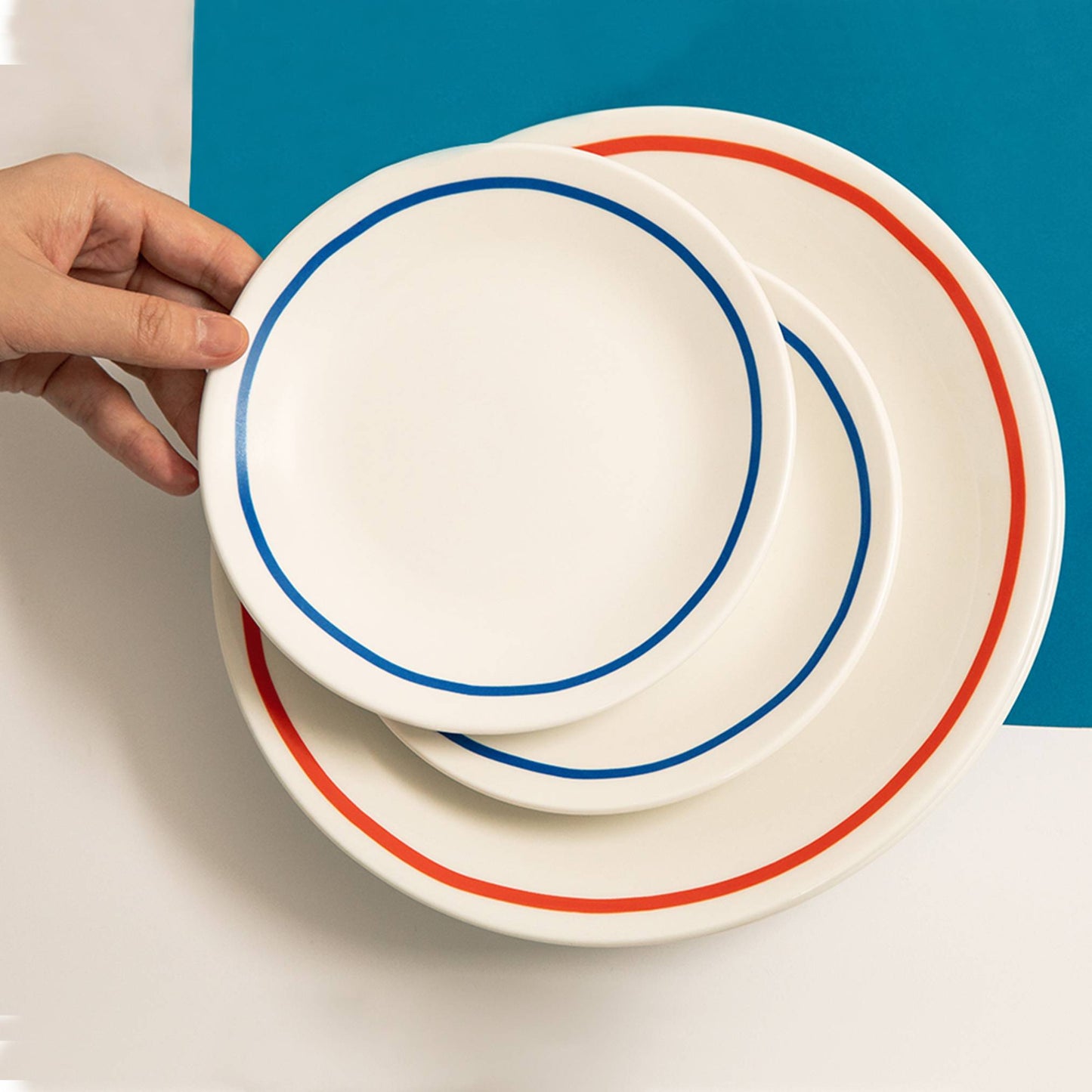 Blue line plate (2 sizes)