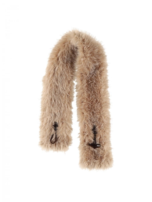 TOGGLE FUR BELT (BEIGE)