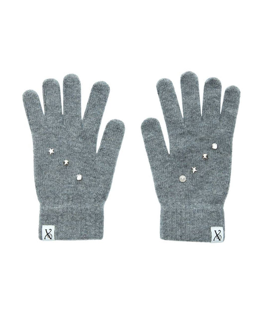 EDDY STUD GLOVES_GREY