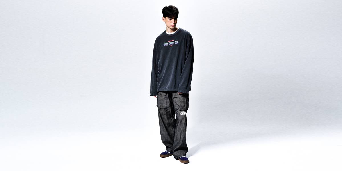 NUMBER EIGHT WIDE CARGO PANTS (BLACK)