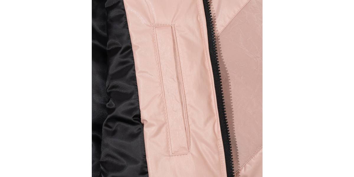 TWISTER FAKE LEATHER CROP JACKET (PINK)