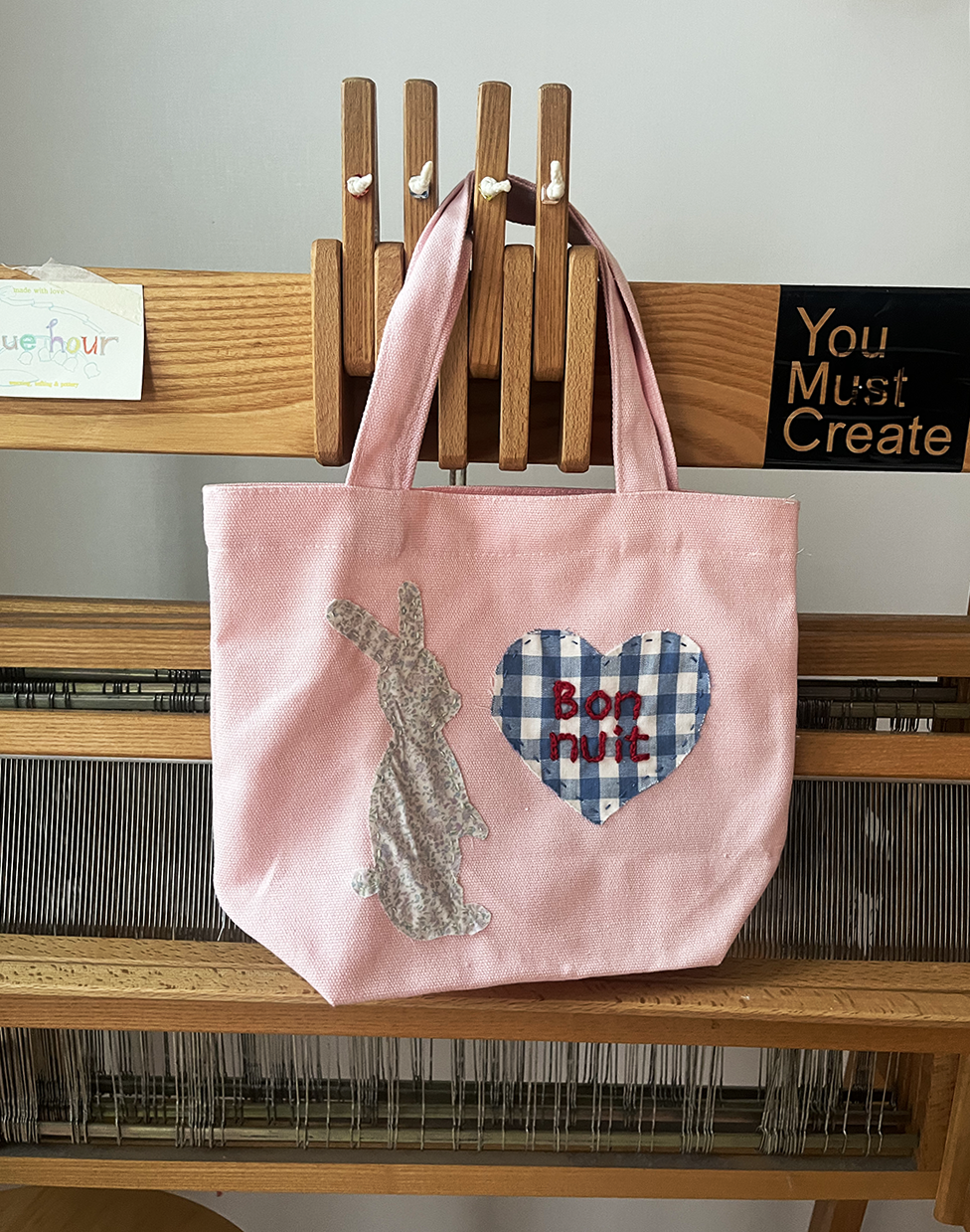 Bon Nuit hand-sewn tote