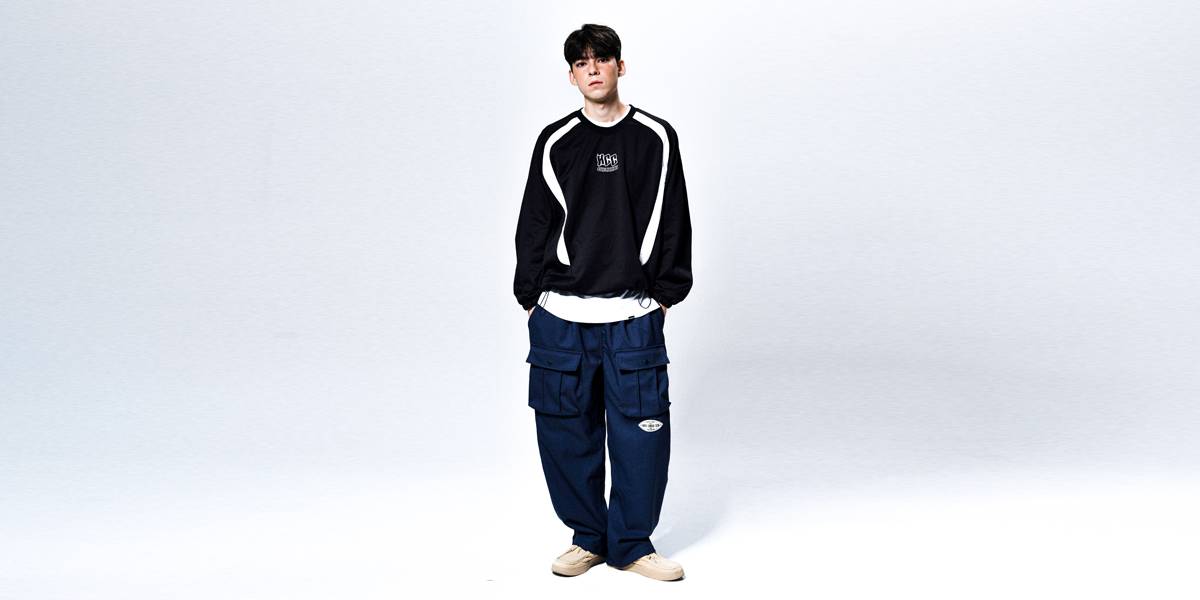 NUMBER EIGHT WIDE CARGO PANTS (NAVY)