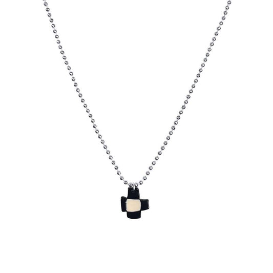 checker flower necklace - ZERO EIGHT ZERO EIGHT 제로에잇제로에잇 - CAVA LIFE