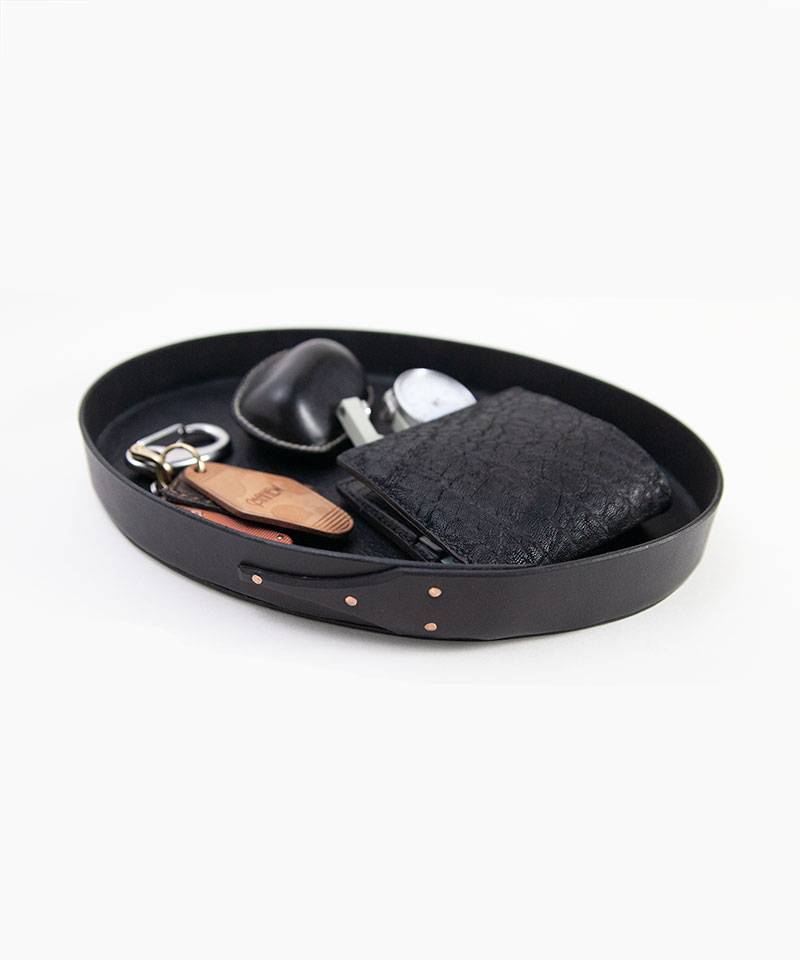 Leather Shaker box - Black, Natural 