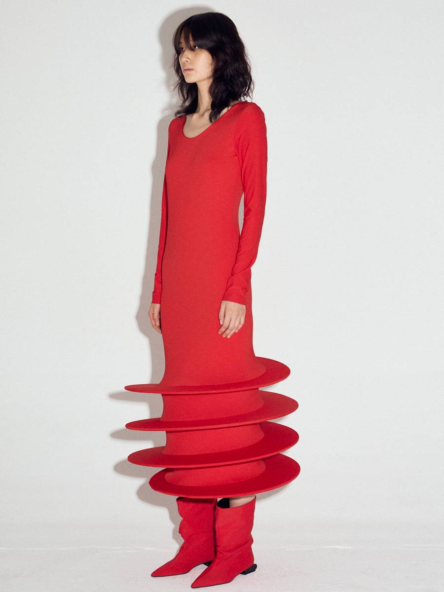 Typhoon dress in Red