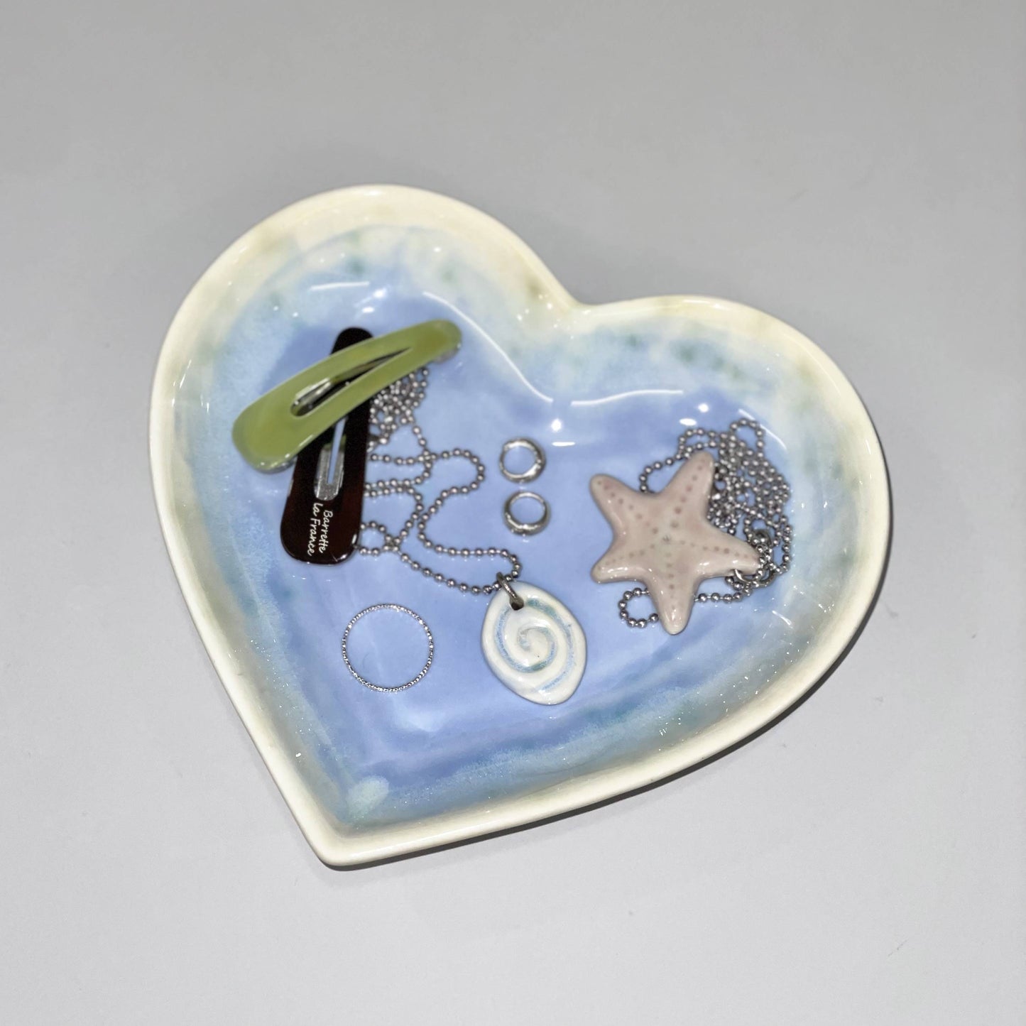 Heart Shore Plate - light blue