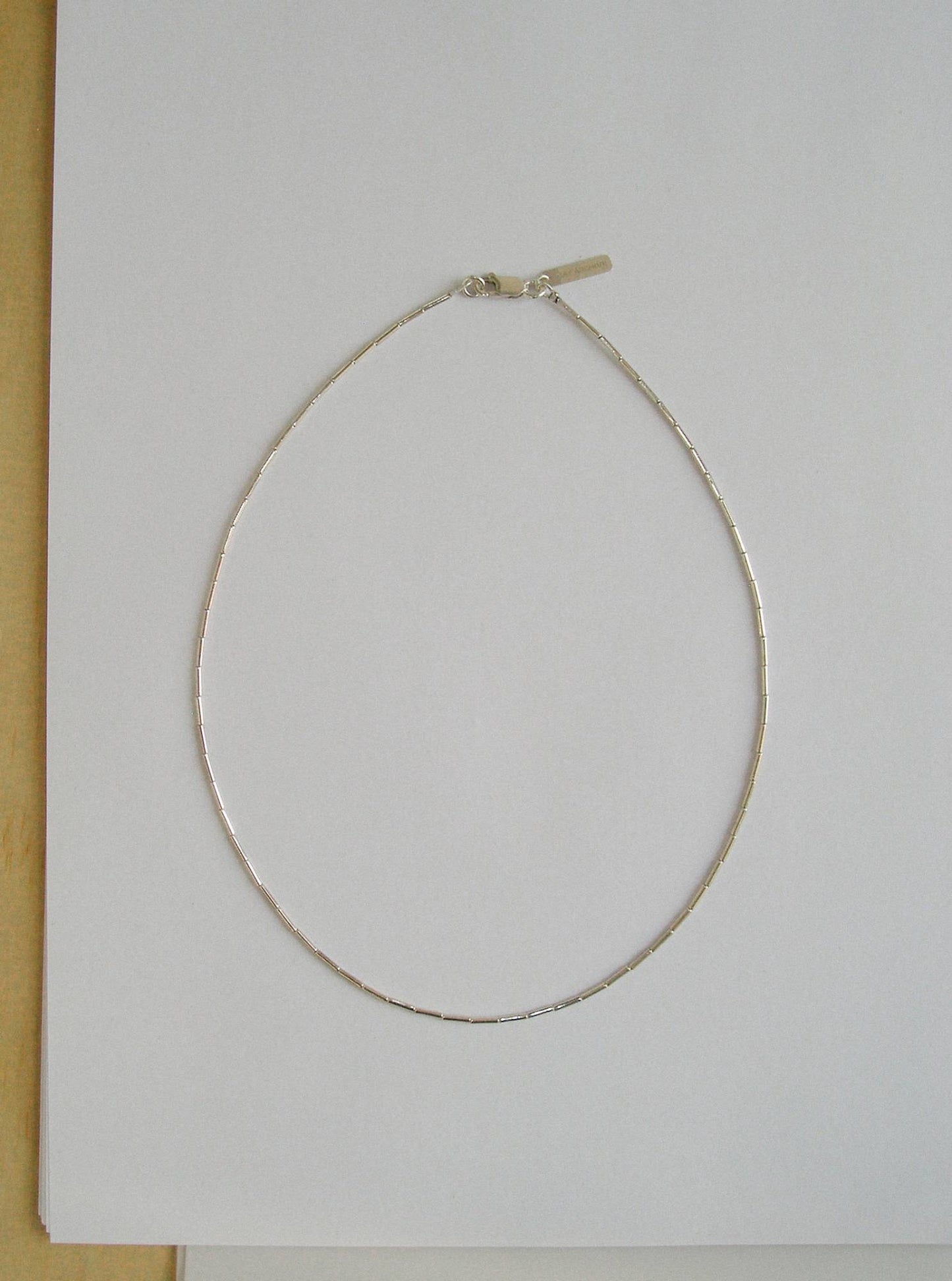 Slim pipe necklace [short]