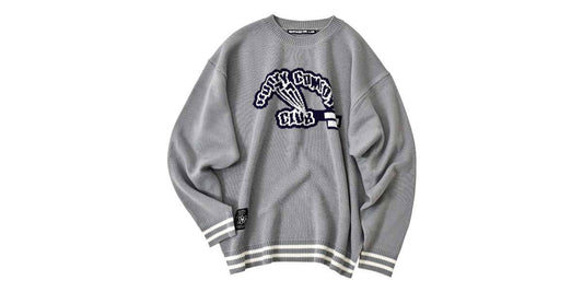 SMILING EYES KNIT SWEATER (GREY)