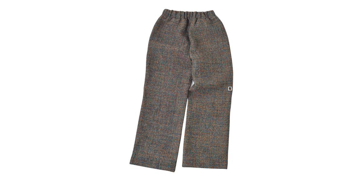 AVRIL TWEED WIDE LONG PANTS (BLUE)