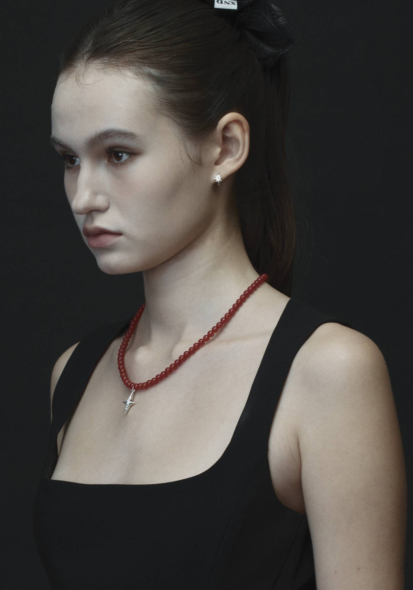 DUST DEVIL NECKLACE_RED I SILVER