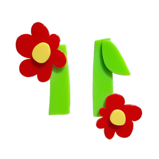 bloom paper earring (red) - ZERO EIGHT ZERO EIGHT 제로에잇제로에잇 - CAVA LIFE