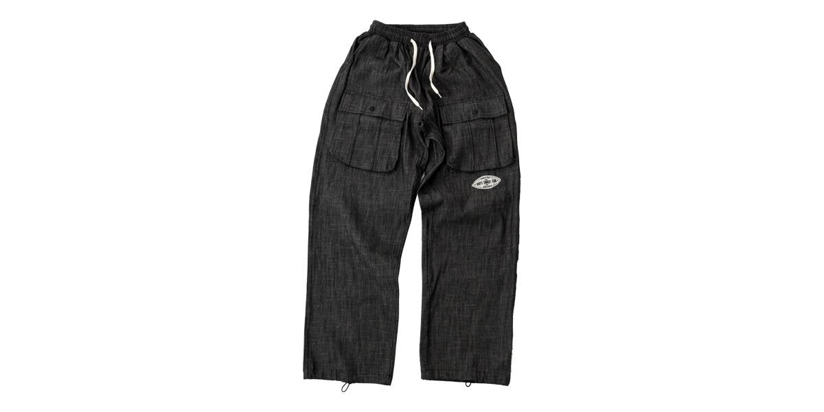 NUMBER EIGHT WIDE CARGO PANTS (BLACK)