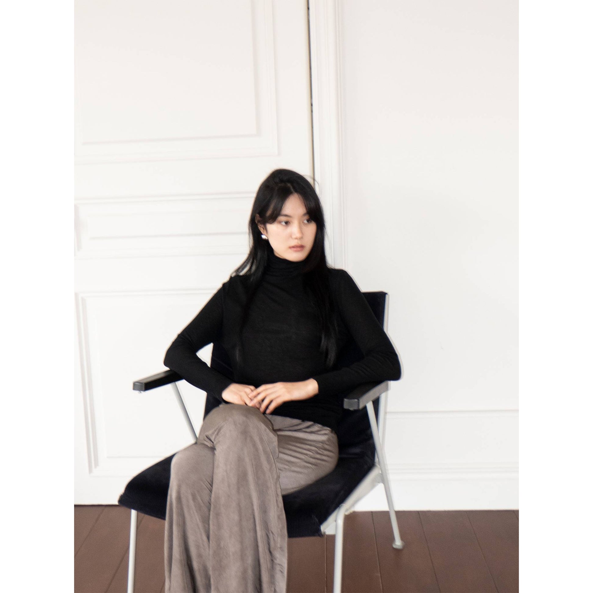 Modern Silk Pants - Taupe - PersonalLanguage 퍼스널랭귀지 - CAVA LIFE