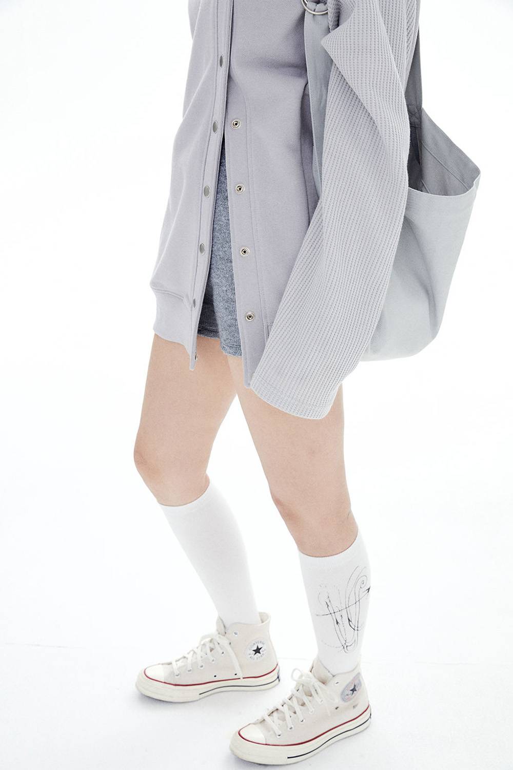 HLMN & HARP KNEE SOCKS / WHITE