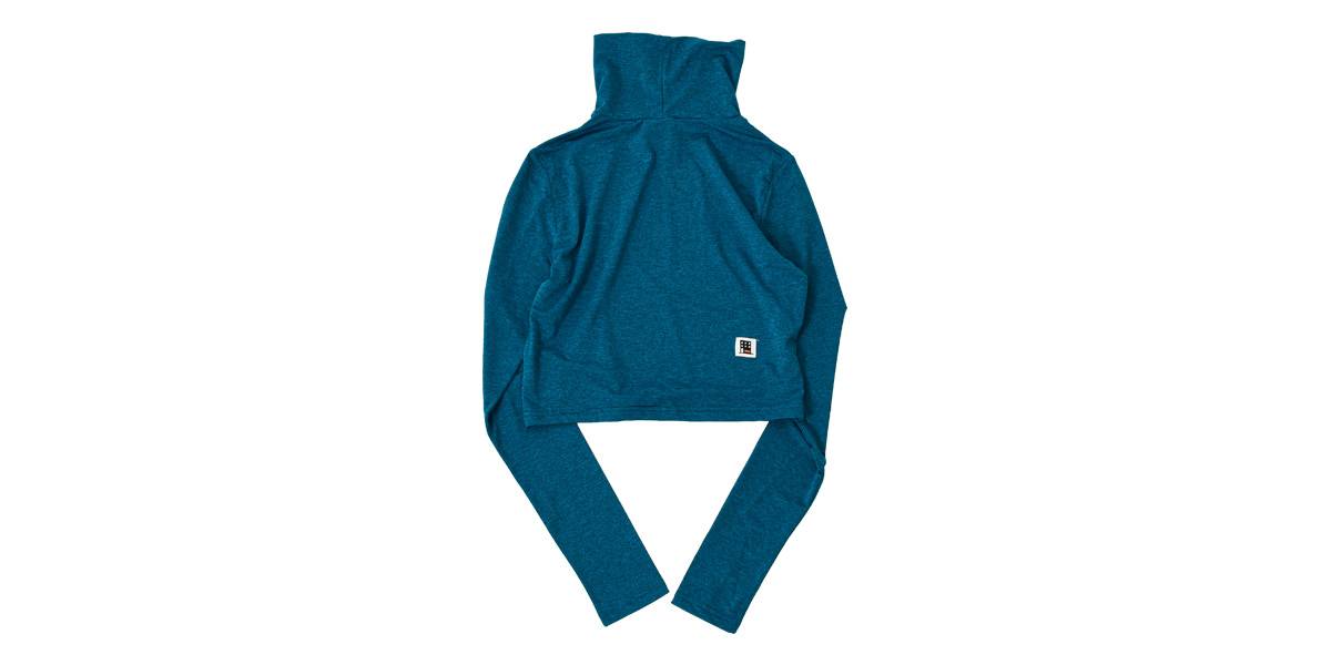 HEART BAND CROP POLONECK (TEAL)