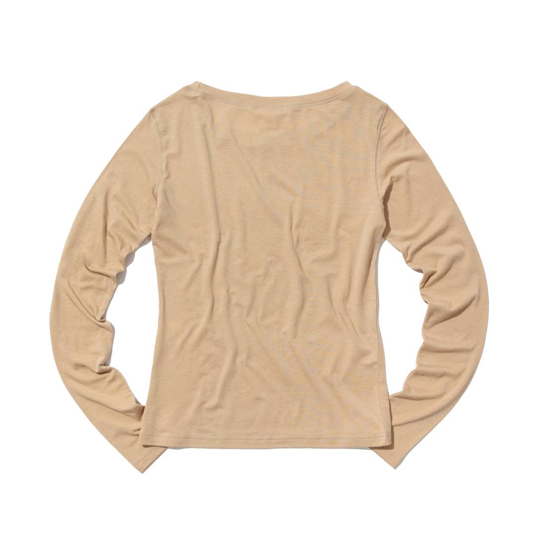 BEAUTY symbol long-sleeved T-Shirt (BEIGE) WOMENS