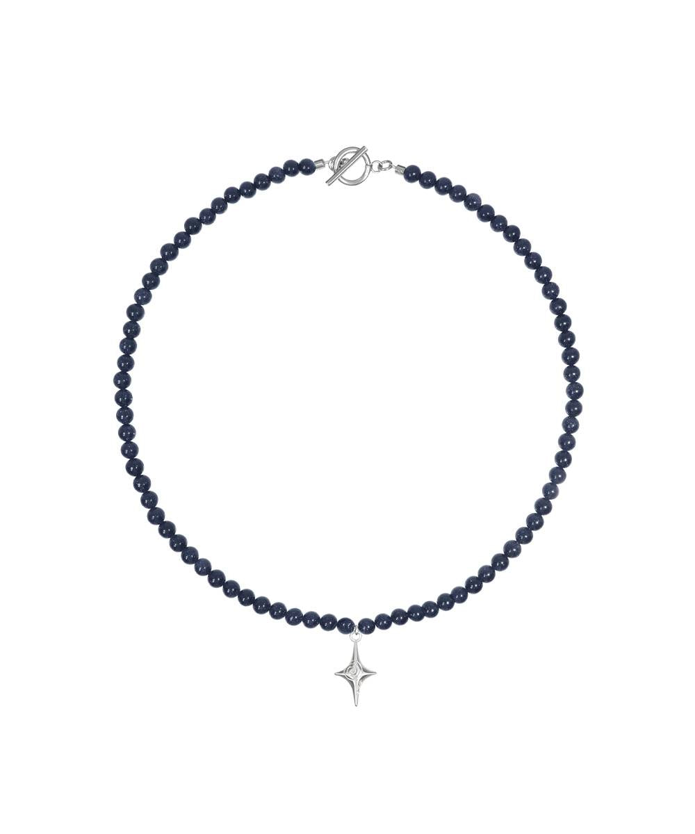 DUST DEVIL NECKLACE_NAVY I SILVER