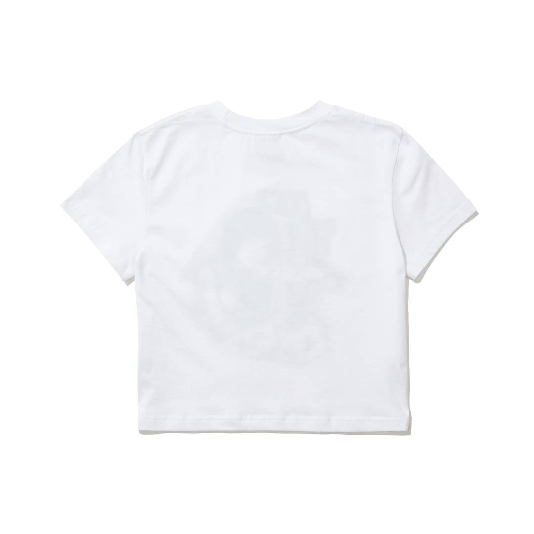 COZY CAT CROP T-SHIRT (WHITE) - KRUCHI 크루치 - CAVA LIFE