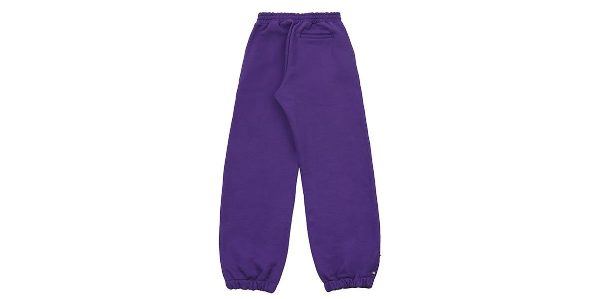 AZTEC SYMBOL EMBROIDERY STUDDED SWEAT PANTS(PURPLE) - WESKEN - CAVA LIFE