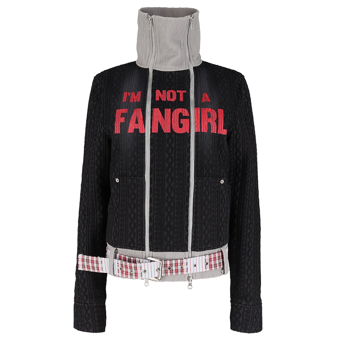 Not A Fangirl 2-Way Zip-Up Jacket